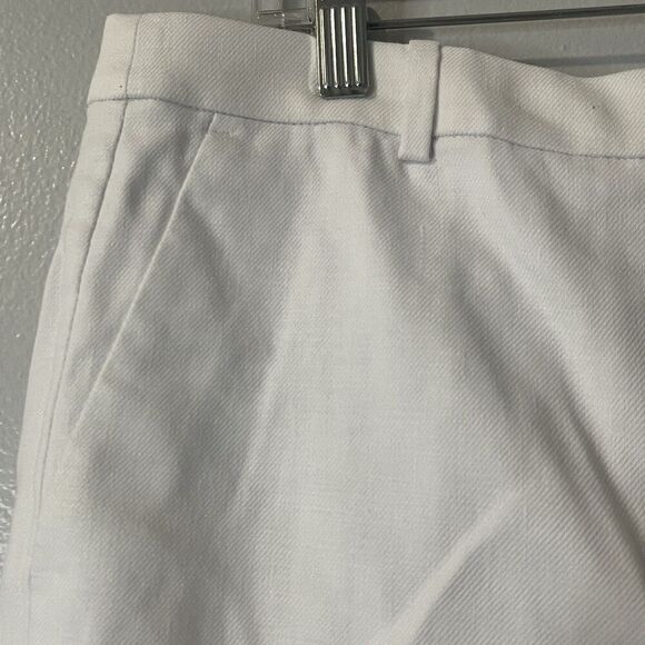 J.CREW Kaya Pant in Stretch Linen Blend Size 10 White NEW Coastal Comfort CI425 - Picture 4 of 14